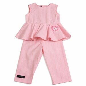 Troy x London girls pink pants set Size 3T